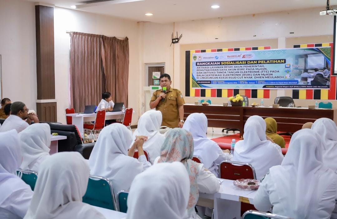 Diskominsa Aceh Barat Perkuat Penerapan TTE di RSUD Cut Nyak Dhien